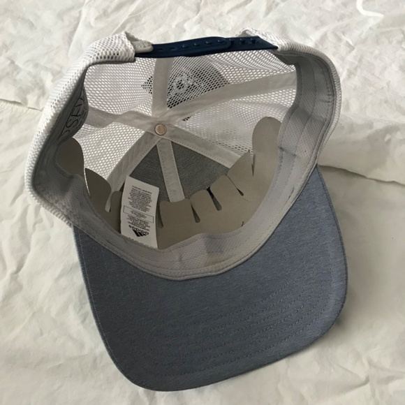 NWT Adidas Baseball Cap Mesh Back Hat Dark Navy Blue Grey White Athletic Unisex - Picture 15 of 15